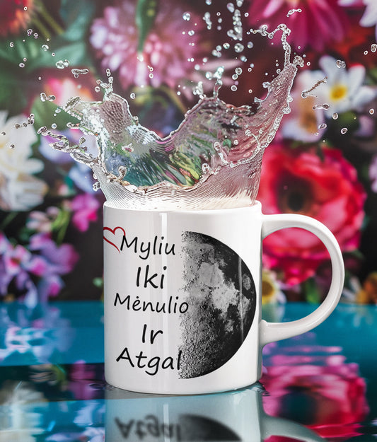 Puodelis "Myliu iki mėnulio ir atgal"