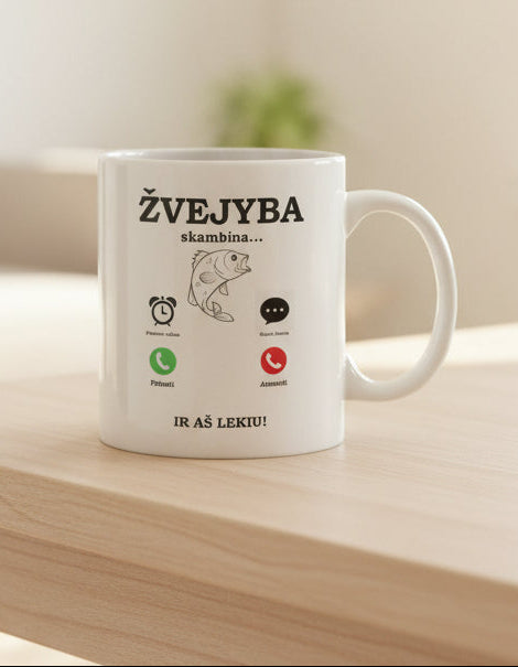 Puodelis "Skambina žvejyba"