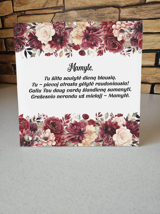 Foto stiklas „Mamai“ 02