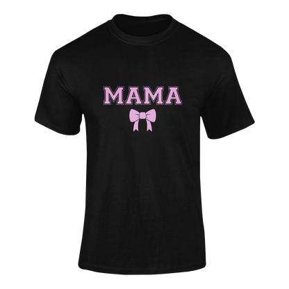 Marškinėliai „Mama su vaikų vardais ant rankovės“ – personalizuoti marškinėliai mamai