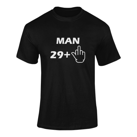 Marškinėliai „Man 30“ – unisex gimtadienio marškinėliai su užrašu