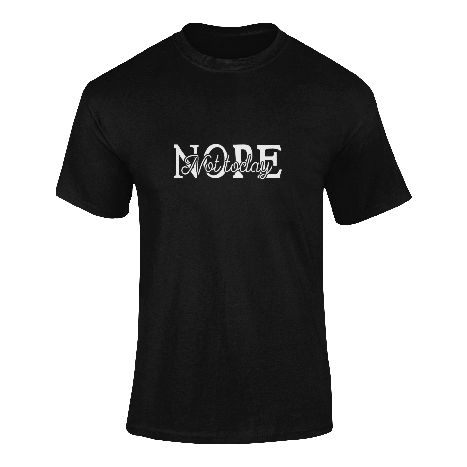 Marškinėliai "Nope, not today" – unisex marškinėliai su sarkastiška fraze