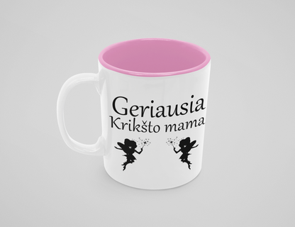 Puodelis "Geriausia krikšto mama"